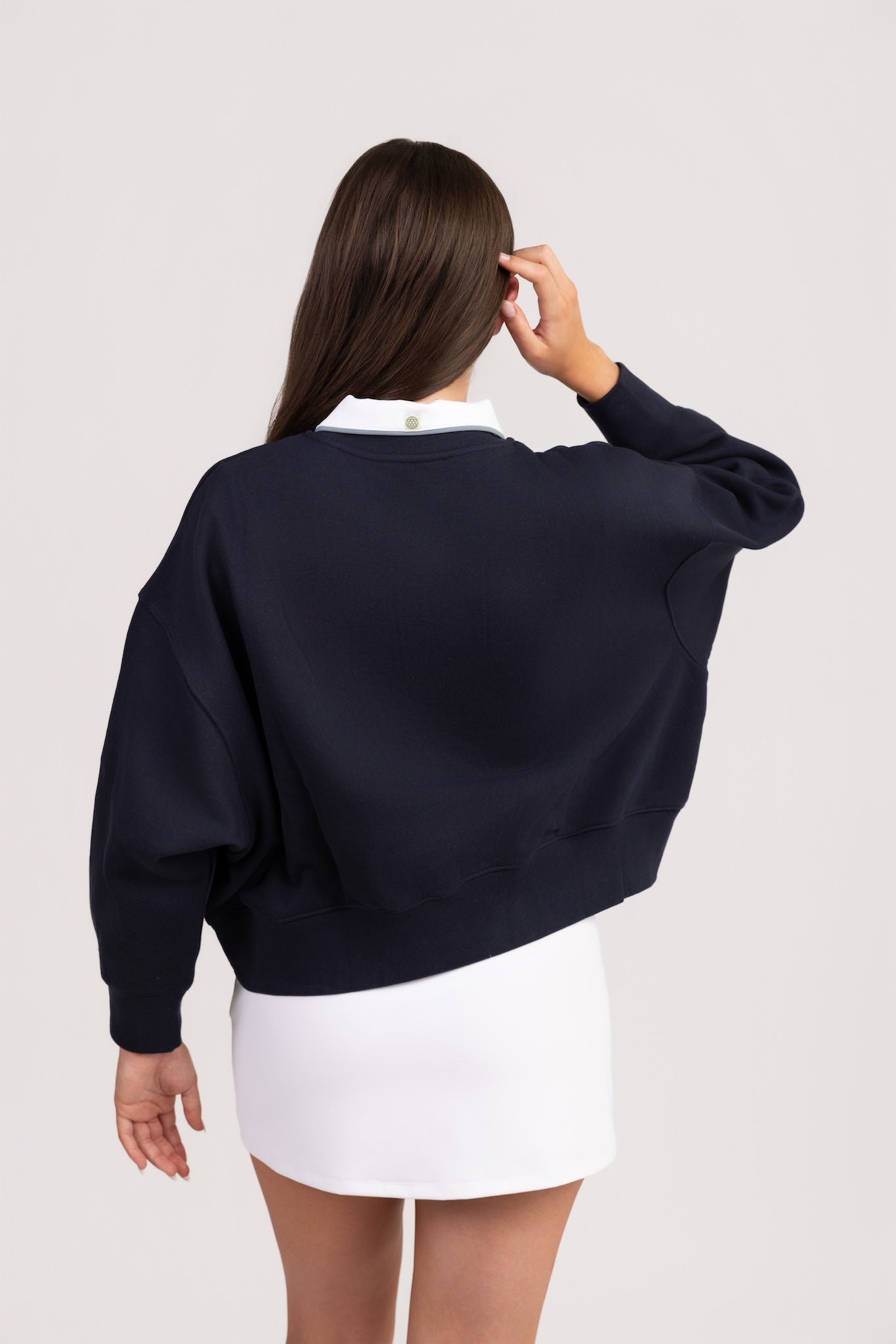 Shop Louise Golf Crew Neck – Cropped, Cozy Fleece Layer for